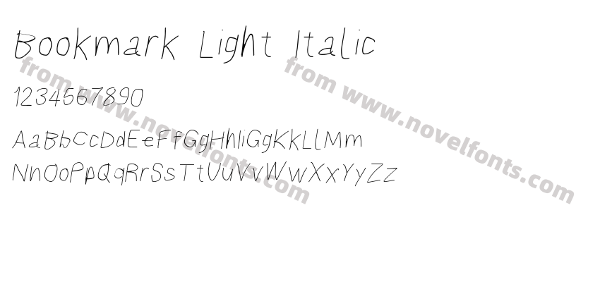 Bookmark Light ItalicPreview