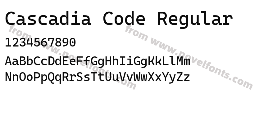 Cascadia Code RegularPreview