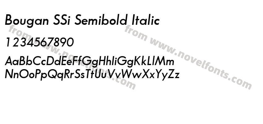 Bougan SSi Semibold ItalicPreview