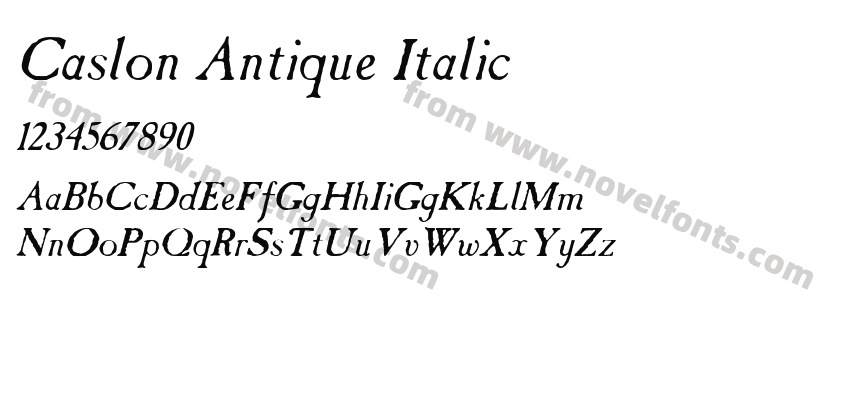 Caslon Antique ItalicPreview