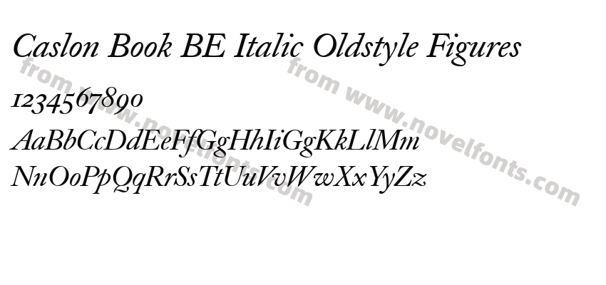 Caslon Book BE Italic Oldstyle FiguresPreview