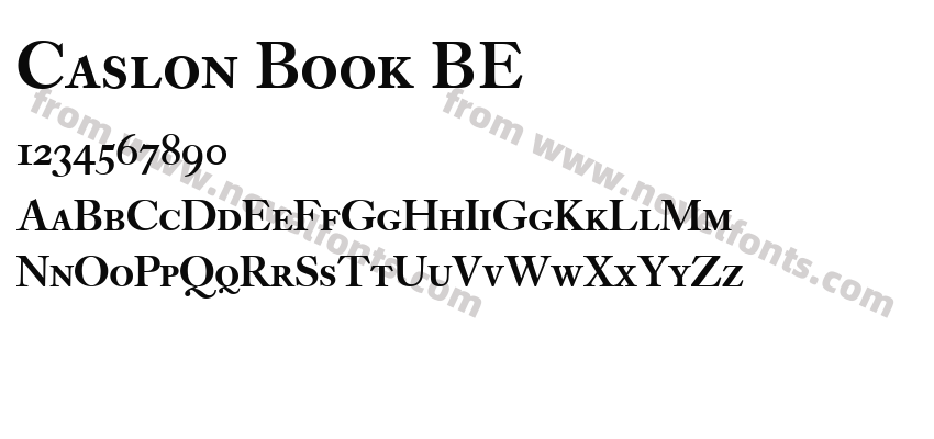 Caslon Book BEPreview