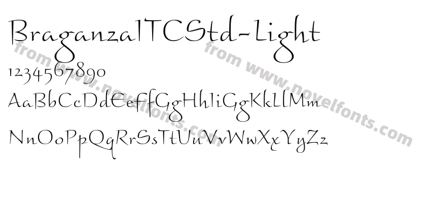 BraganzaITCStd-LightPreview