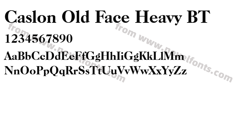 Caslon Old Face Heavy BTPreview