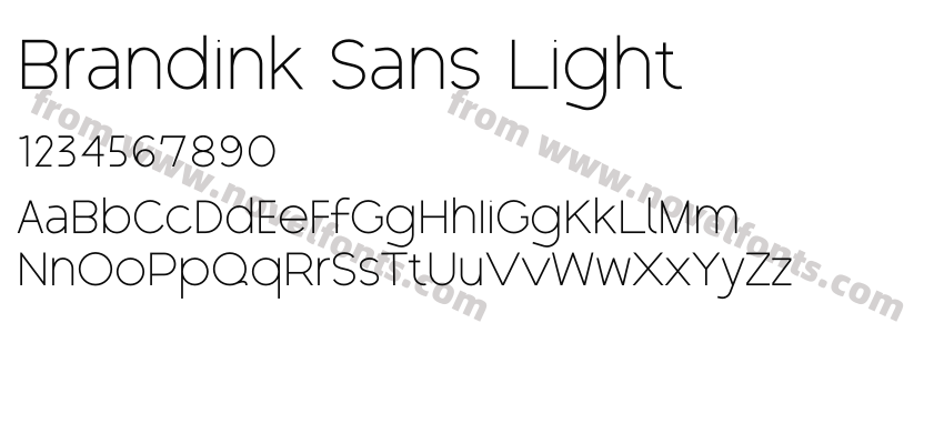 Brandink Sans LightPreview