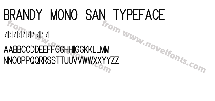 Brandy mono san typefacePreview