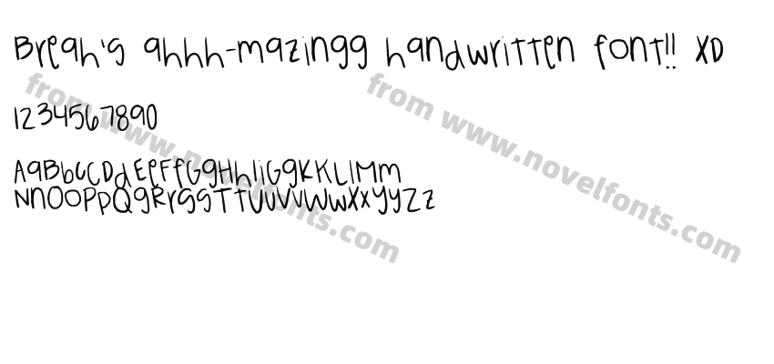 Breah's ahhh-mazingg handwritten font!! XDPreview