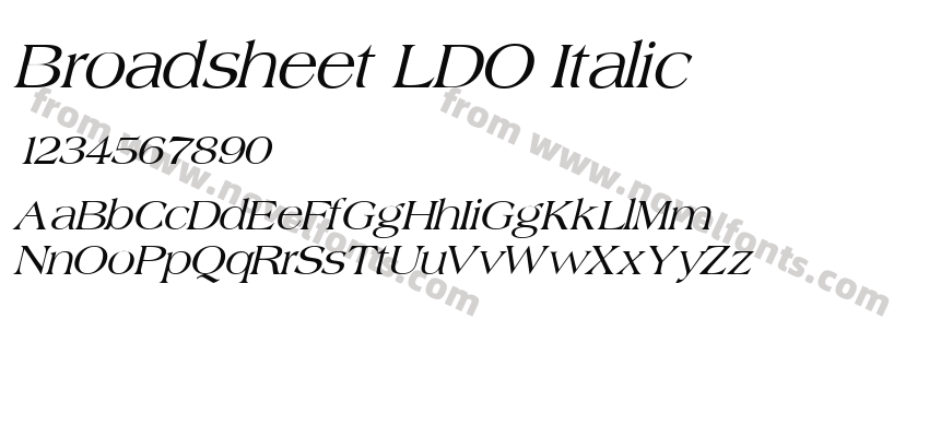 Broadsheet LDO ItalicPreview