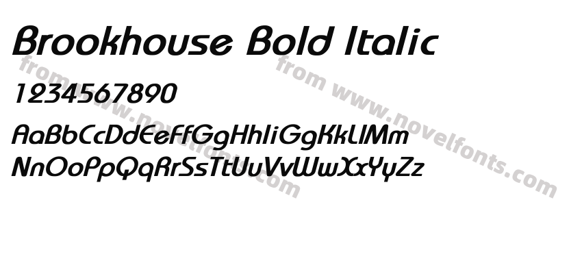 Brookhouse Bold ItalicPreview