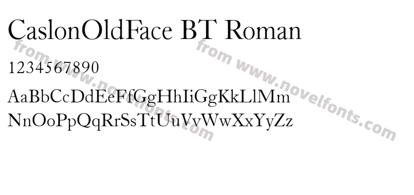 CaslonOldFace BT RomanPreview