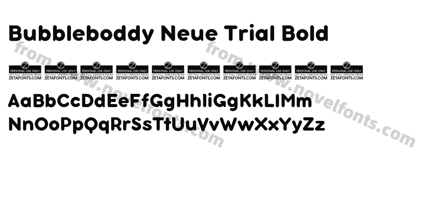 Bubbleboddy Neue Trial BoldPreview