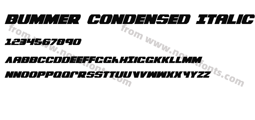 Bummer Condensed ItalicPreview