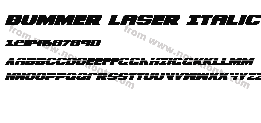 Bummer Laser ItalicPreview