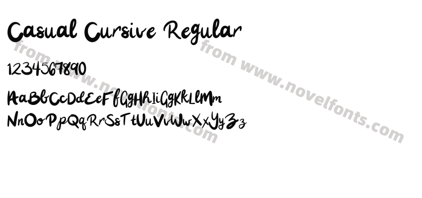 Casual Cursive RegularPreview