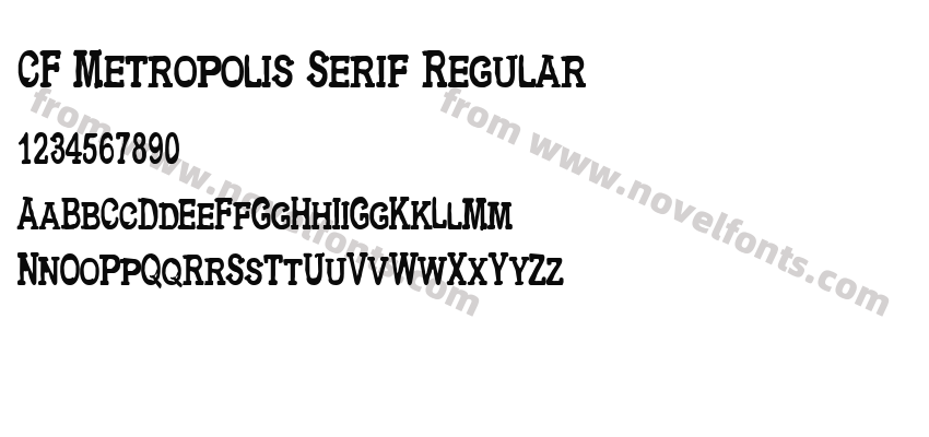 CF Metropolis Serif RegularPreview