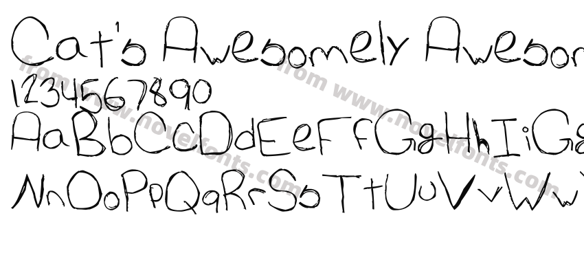 Cat's Awesomely Awesome FontPreview