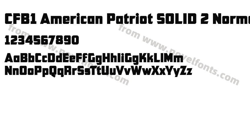 CFB1 American Patriot SOLID 2 Normal ItalicPreview