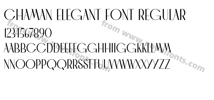 CHAMAN ELEGANT FONT RegularPreview