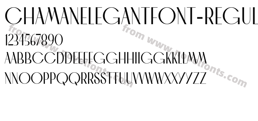 CHAMANELEGANTFONT-RegularPreview