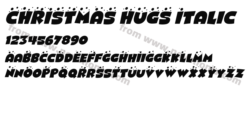 CHRISTMAS HUGS ItalicPreview