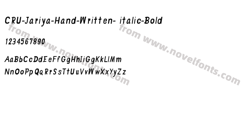 CRU-Jariya-Hand-Written- italic-BoldPreview