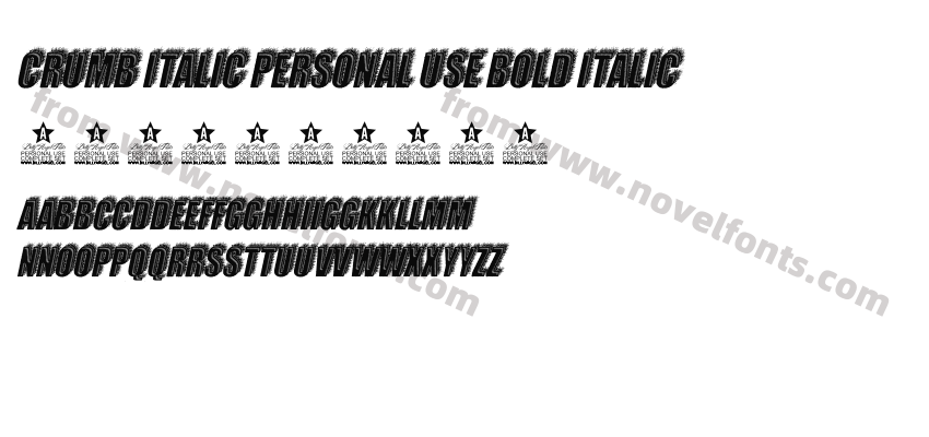 CRUMB ITALIC PERSONAL USE Bold ItalicPreview