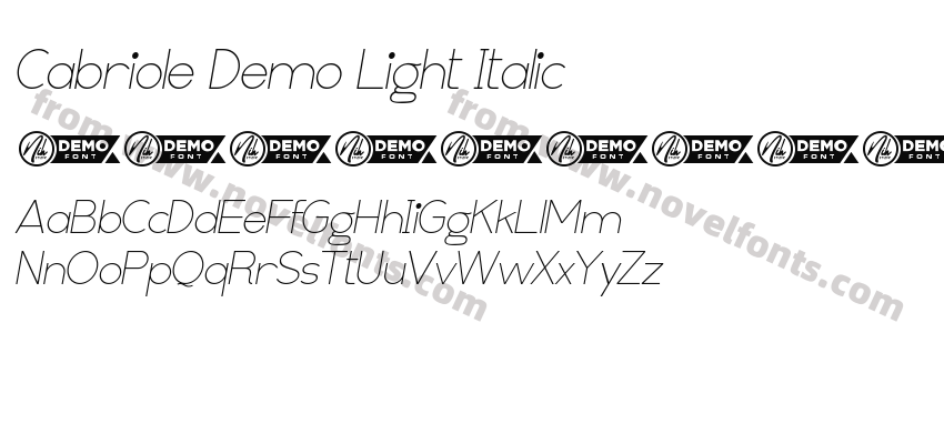 Cabriole Demo Light ItalicPreview