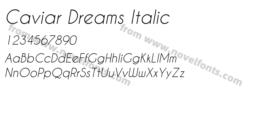 Caviar Dreams ItalicPreview