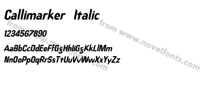 Callimarker  ItalicPreview