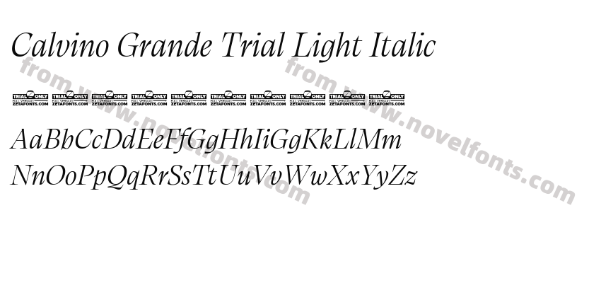 Calvino Grande Trial Light ItalicPreview