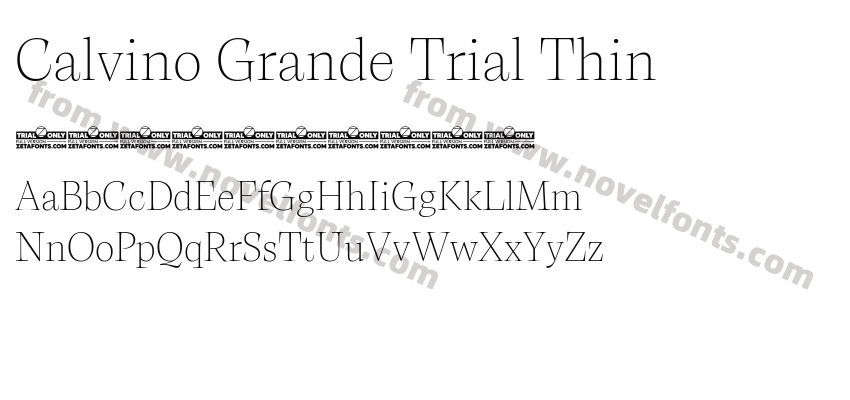 Calvino Grande Trial ThinPreview