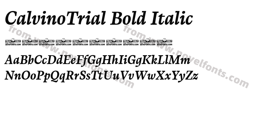 CalvinoTrial Bold ItalicPreview