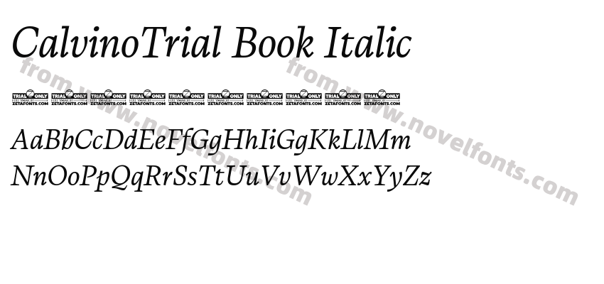 CalvinoTrial Book ItalicPreview