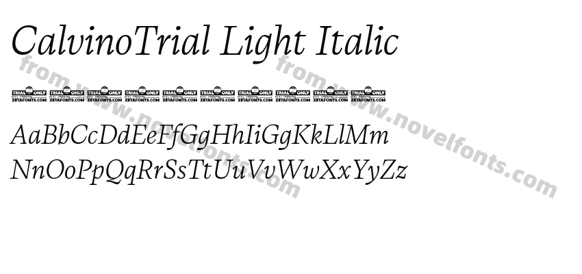 CalvinoTrial Light ItalicPreview