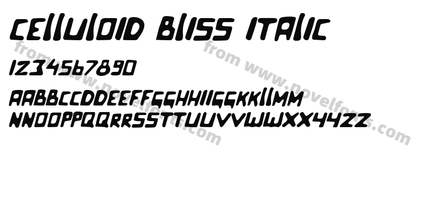 Celluloid Bliss ItalicPreview