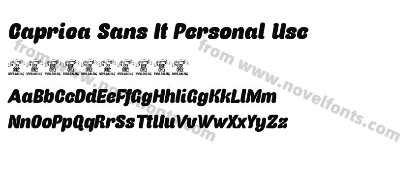 Caprica Sans It Personal UsePreview