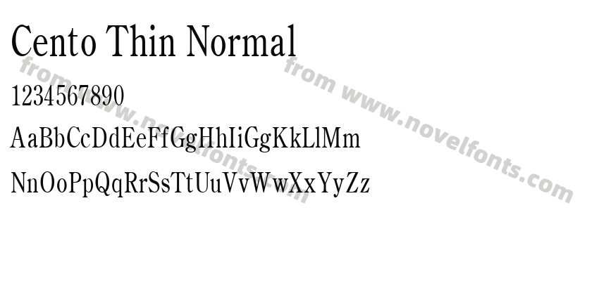 Cento Thin NormalPreview