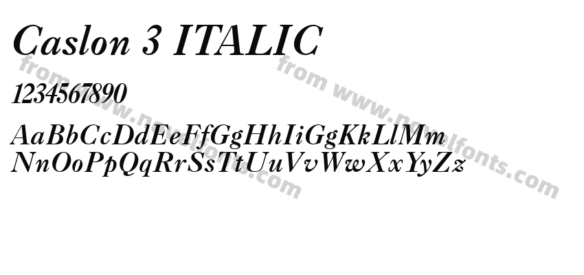 Caslon 3 ITALICPreview