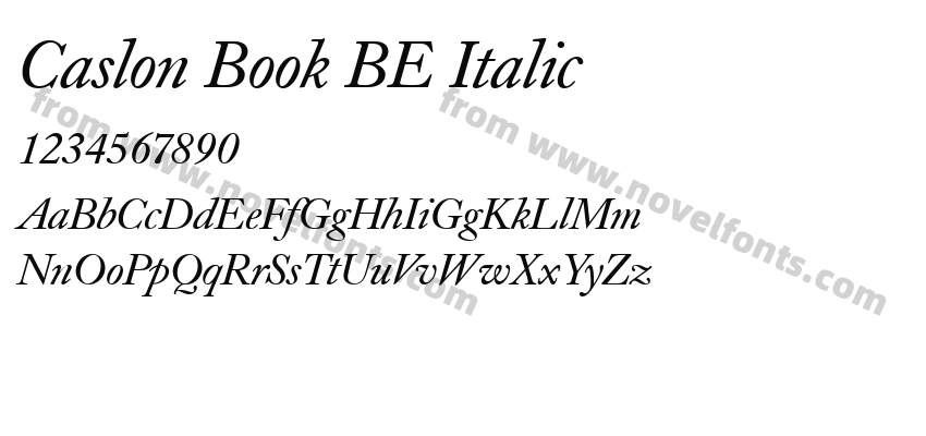 Caslon Book BE ItalicPreview