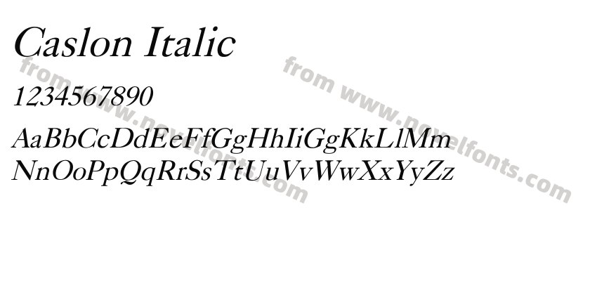 Caslon ItalicPreview