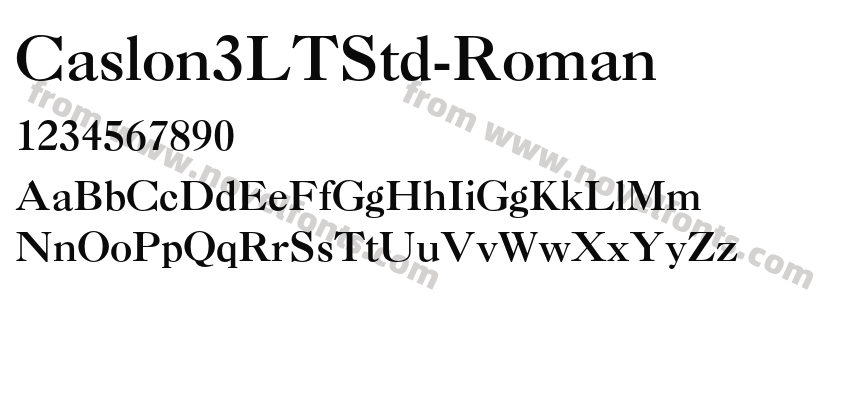 Caslon3LTStd-RomanPreview