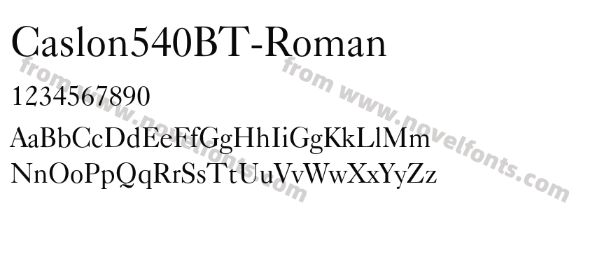 Caslon540BT-RomanPreview