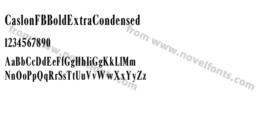 CaslonFBBoldExtraCondensedPreview