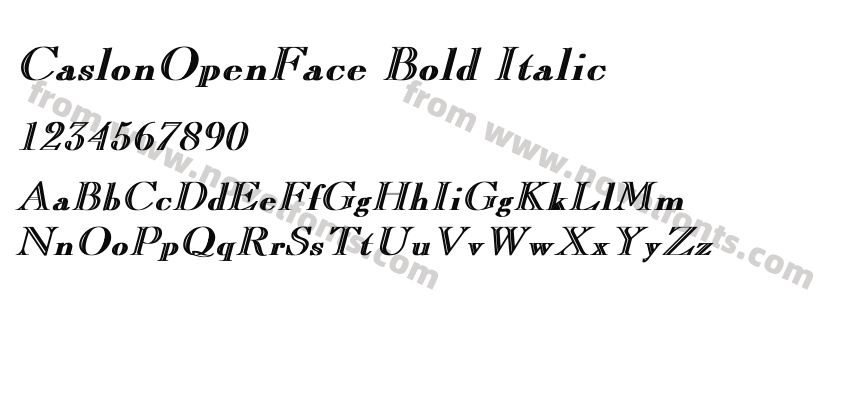 CaslonOpenFace Bold ItalicPreview