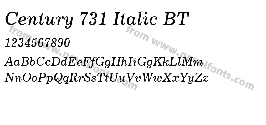 Century 731 Italic BTPreview