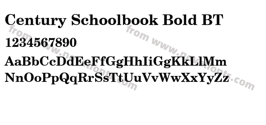 Century Schoolbook Bold BTPreview