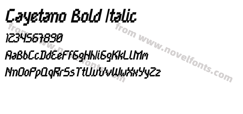 Cayetano Bold ItalicPreview