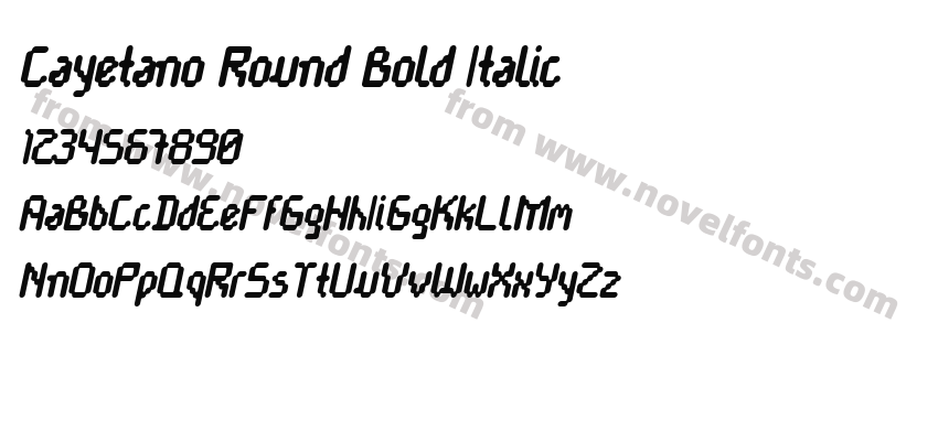 Cayetano Round Bold ItalicPreview