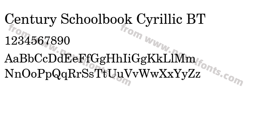 Century Schoolbook Cyrillic BTPreview