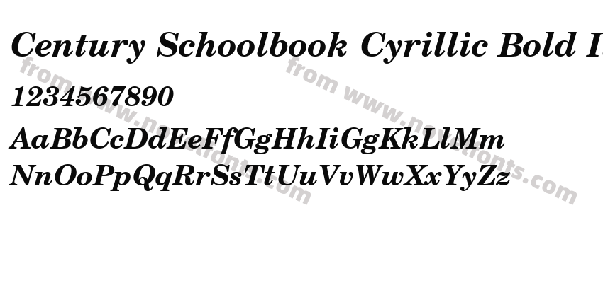 Century Schoolbook Cyrillic Bold Italic BTPreview